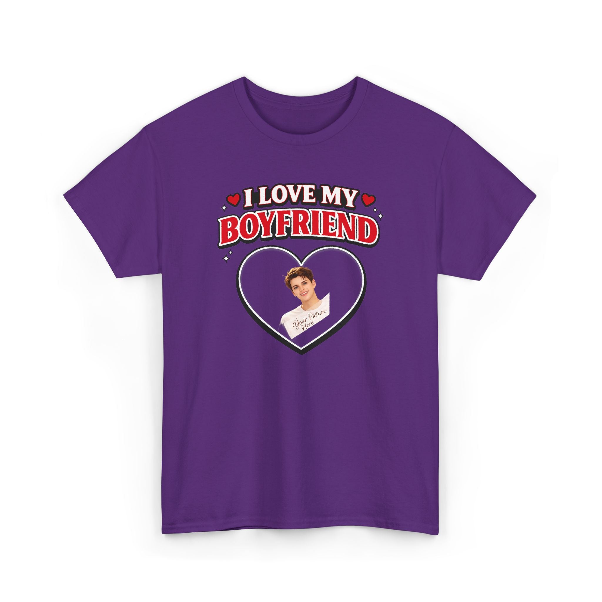 Valentine Day Gift - Unisex Heavy Cotton Tee - Add your own picture.