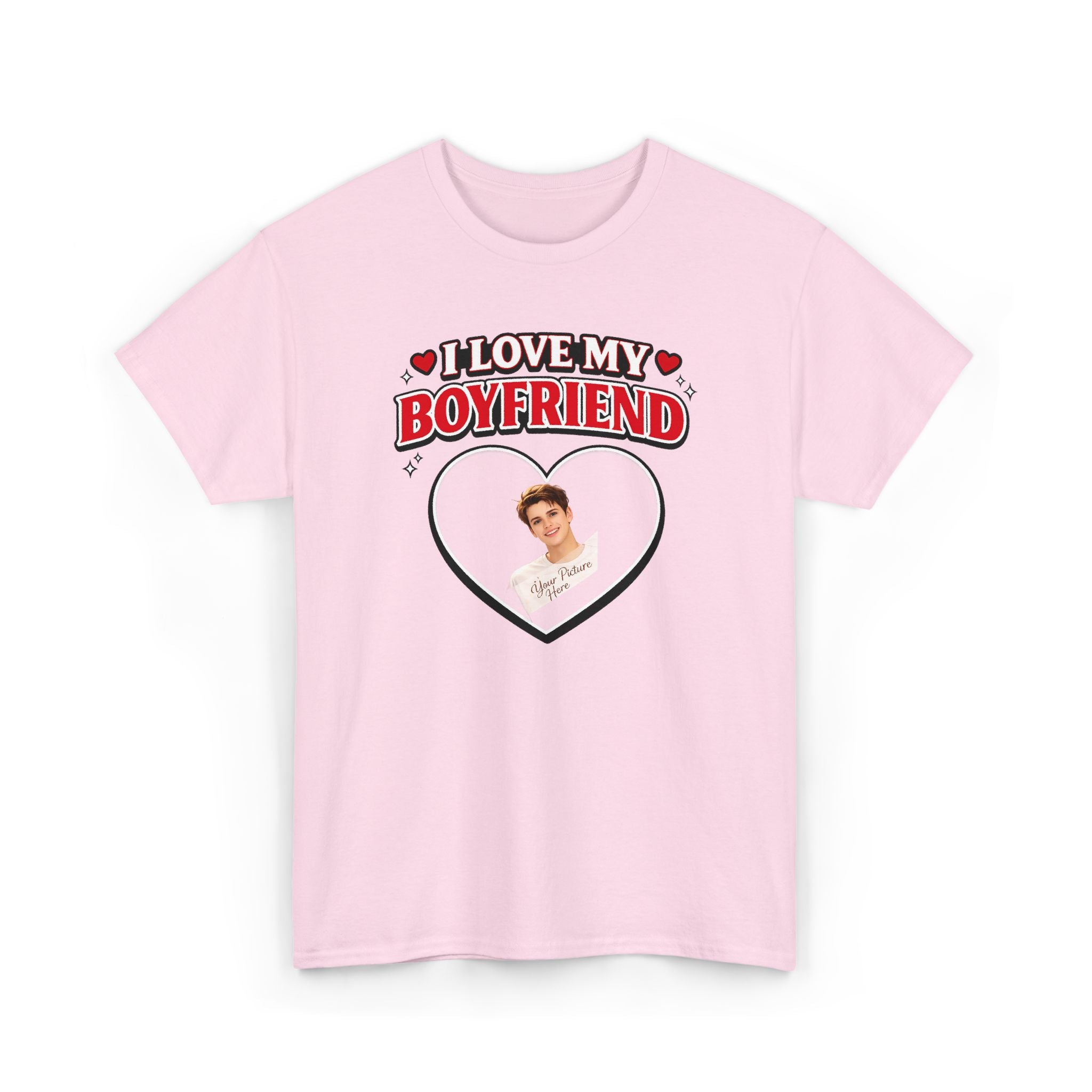 Valentine Day Gift - Unisex Heavy Cotton Tee - Add your own picture.