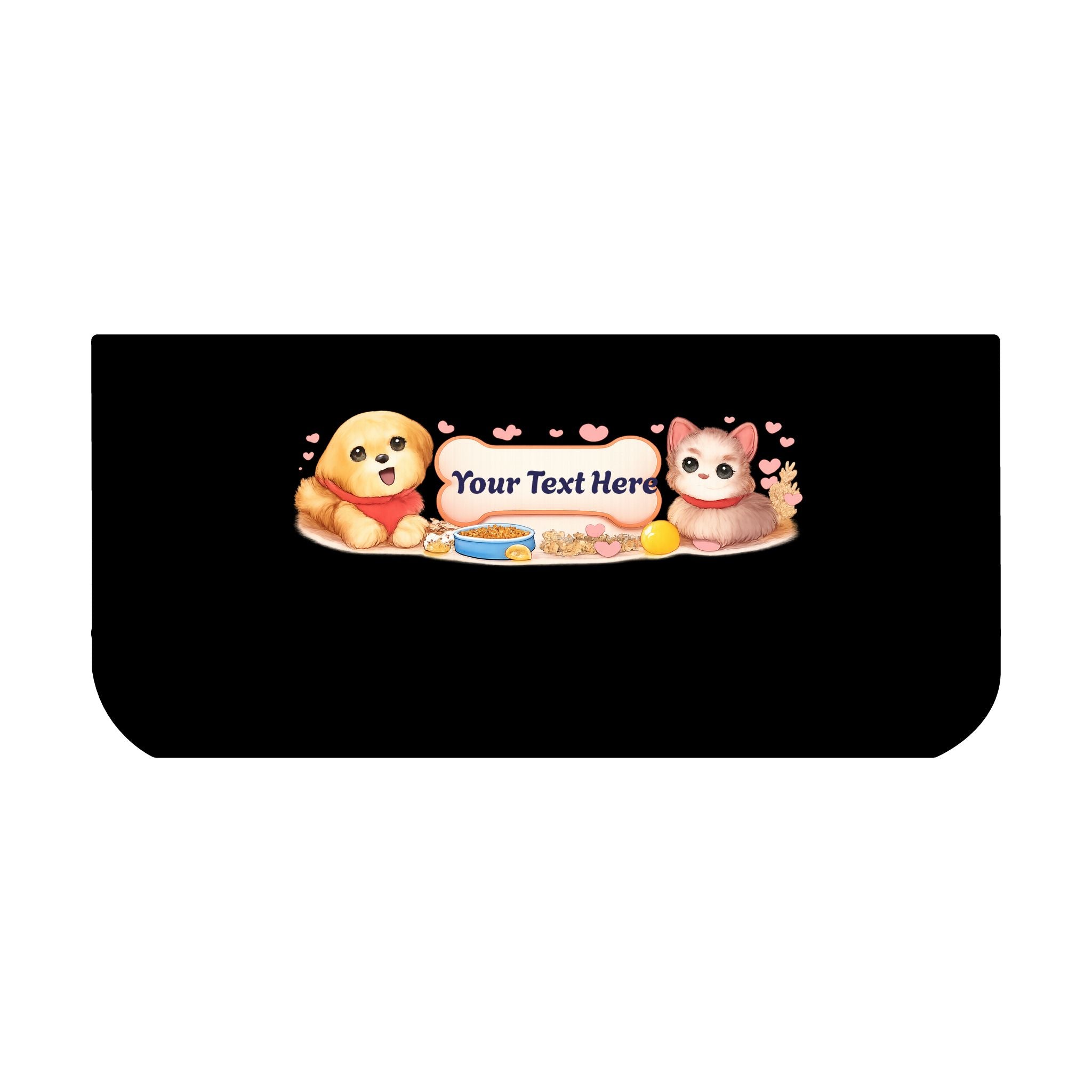 Personalized Pet Bowl — 18oz Ceramic Bowl with Pink Paw Print & Custom Name