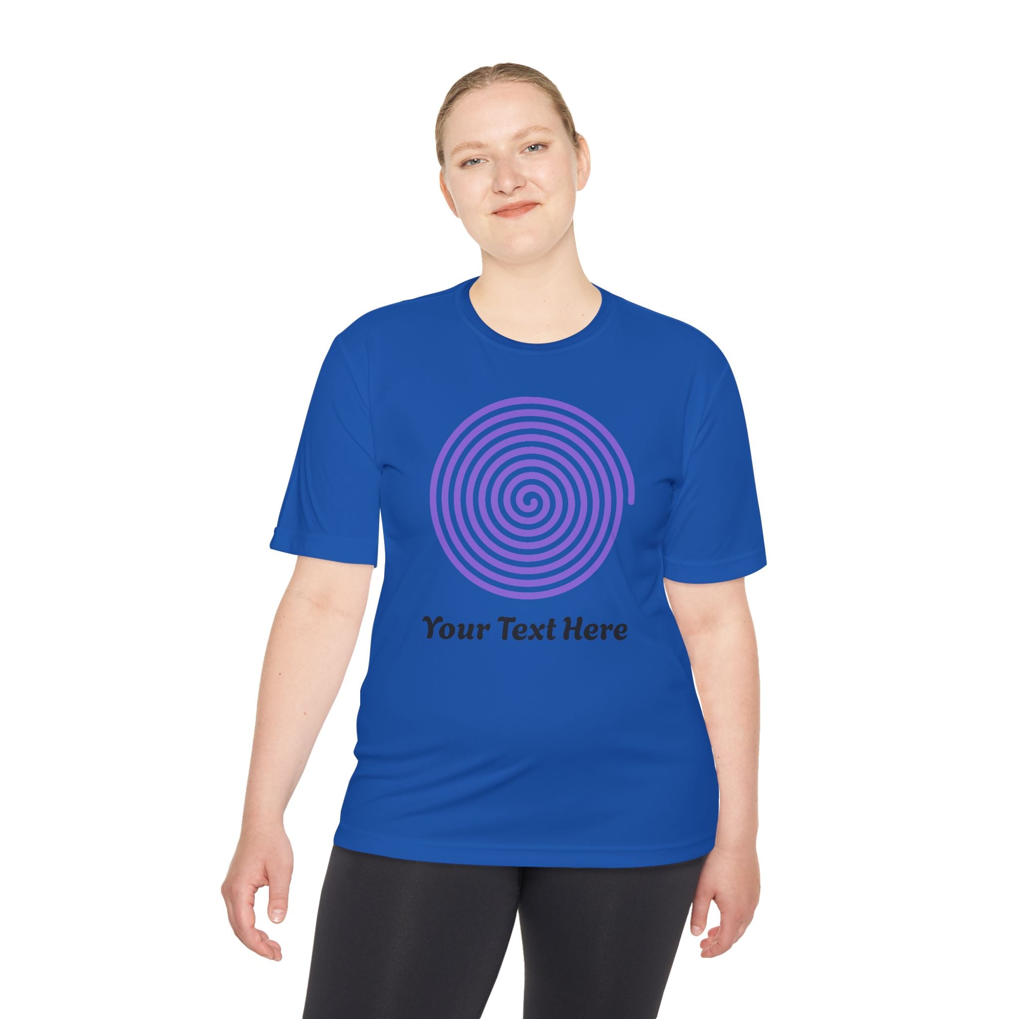Hypnotic Spiral Tee – Customizable Purple Spiral T-Shirt