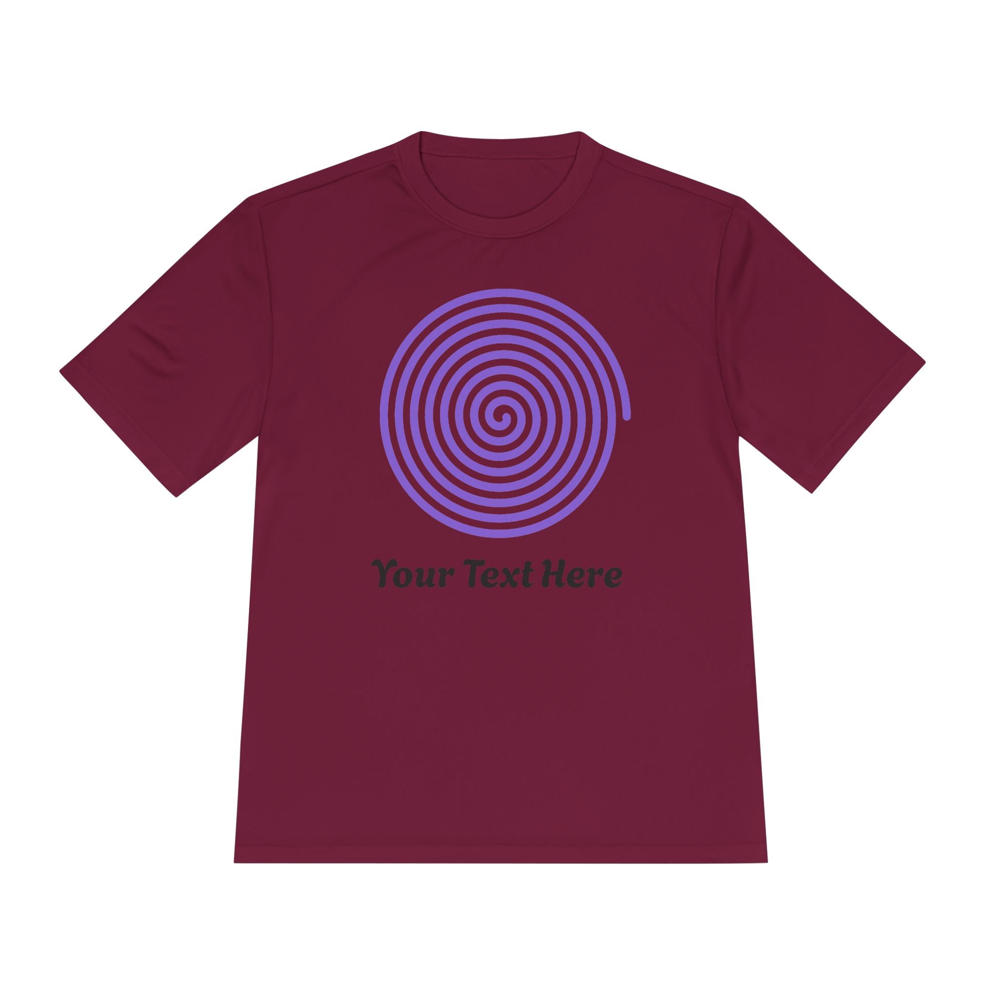 Hypnotic Spiral Tee – Customizable Purple Spiral T-Shirt