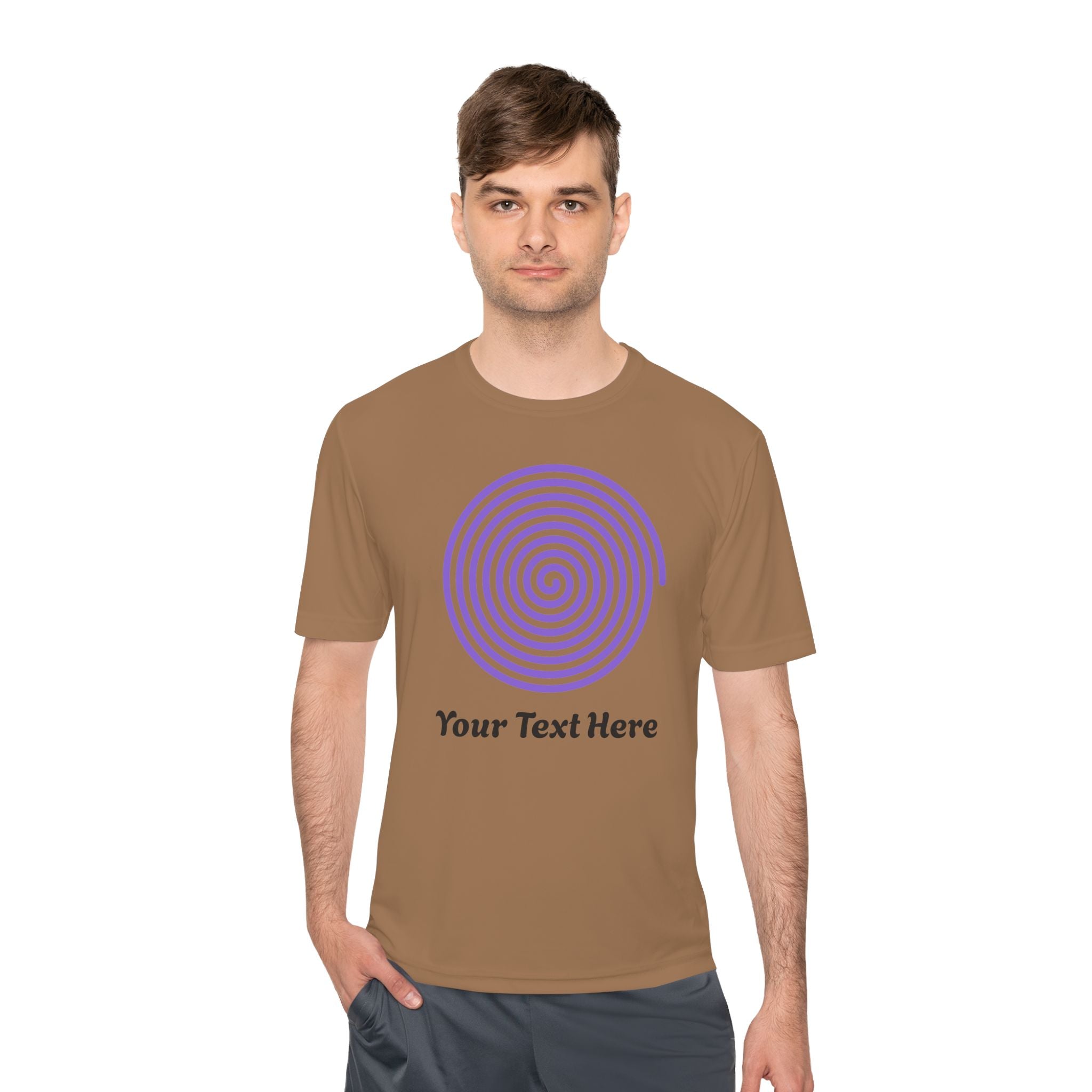 Hypnotic Spiral Tee – Customizable Purple Spiral T-Shirt