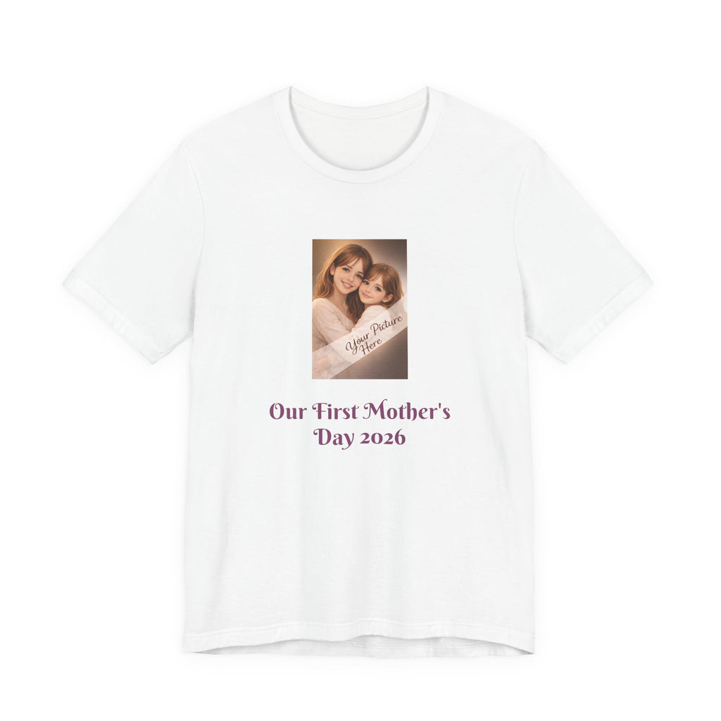 Our First Mother's Day Photo Tee — Personalized Floral Mother's Day T-Shirt