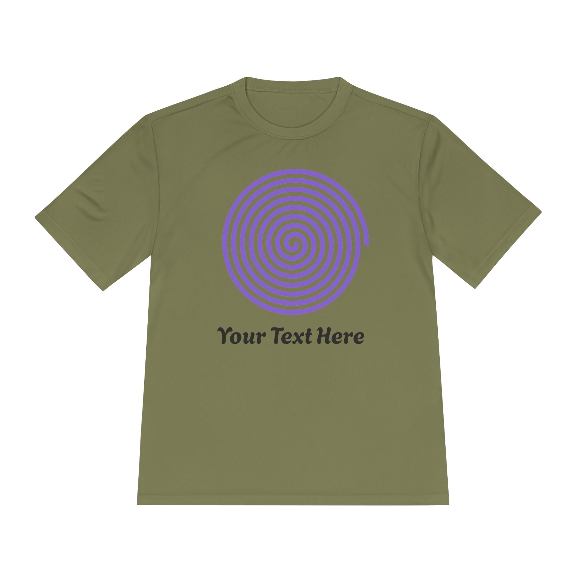 Hypnotic Spiral Tee – Customizable Purple Spiral T-Shirt