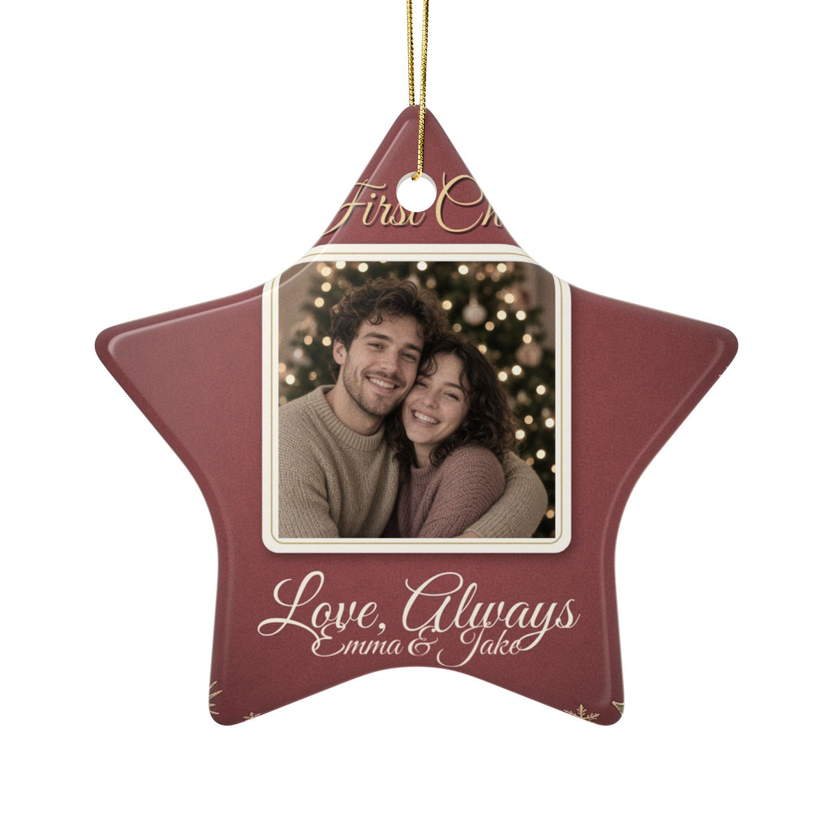 Our First Christmas 2026 Ornament — Ceramic Couple Keepsake