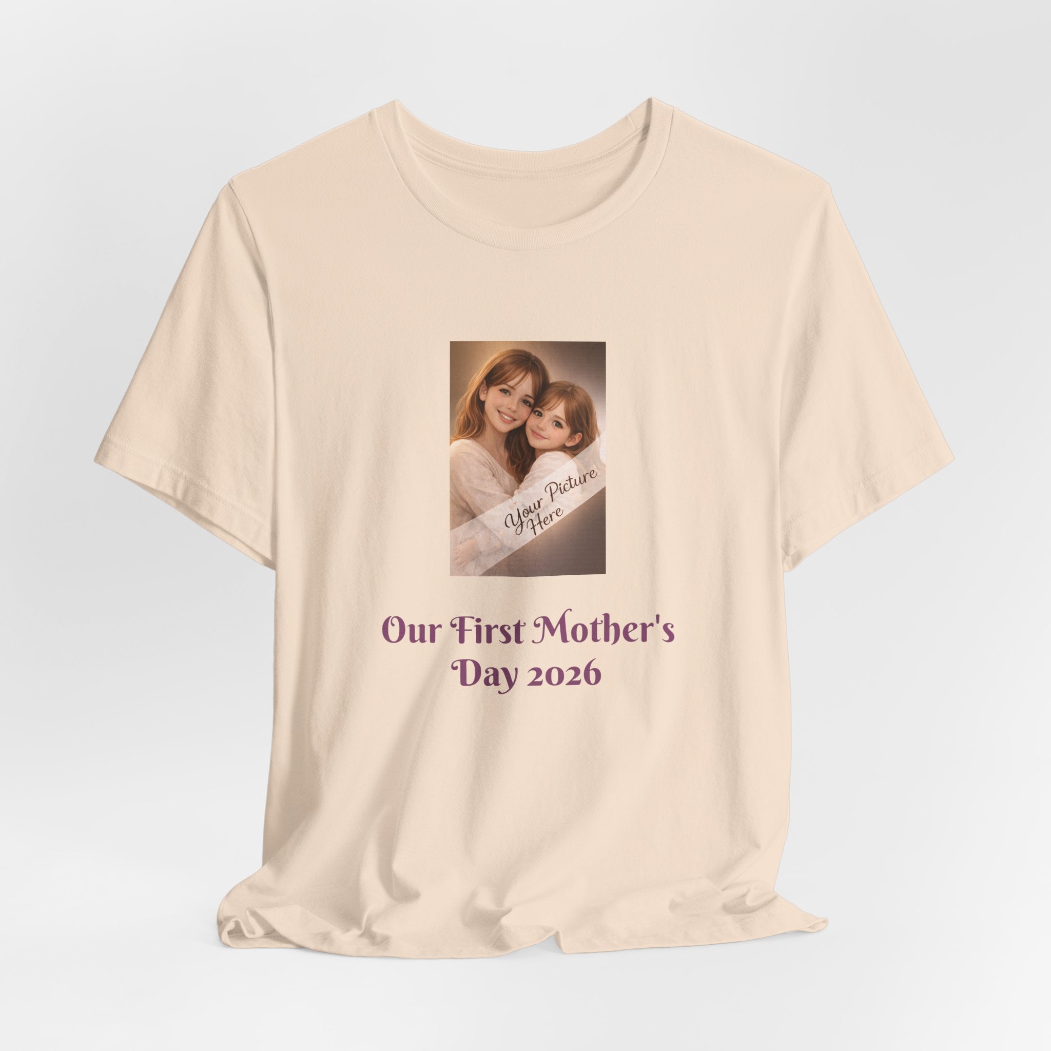 Our First Mother's Day Photo Tee — Personalized Floral Mother's Day T-Shirt