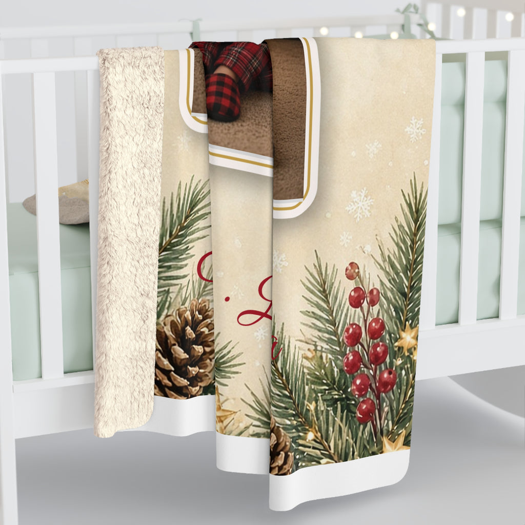 Grandma's Sweethearts Personalized Photo Blanket – Custom Grandkids Name Sherpa Throw