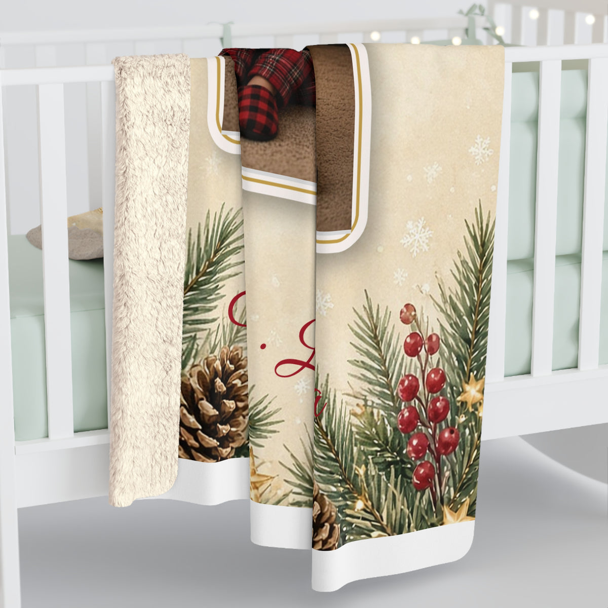 Grandma's Sweethearts Personalized Photo Blanket – Custom Grandkids Name Sherpa Throw