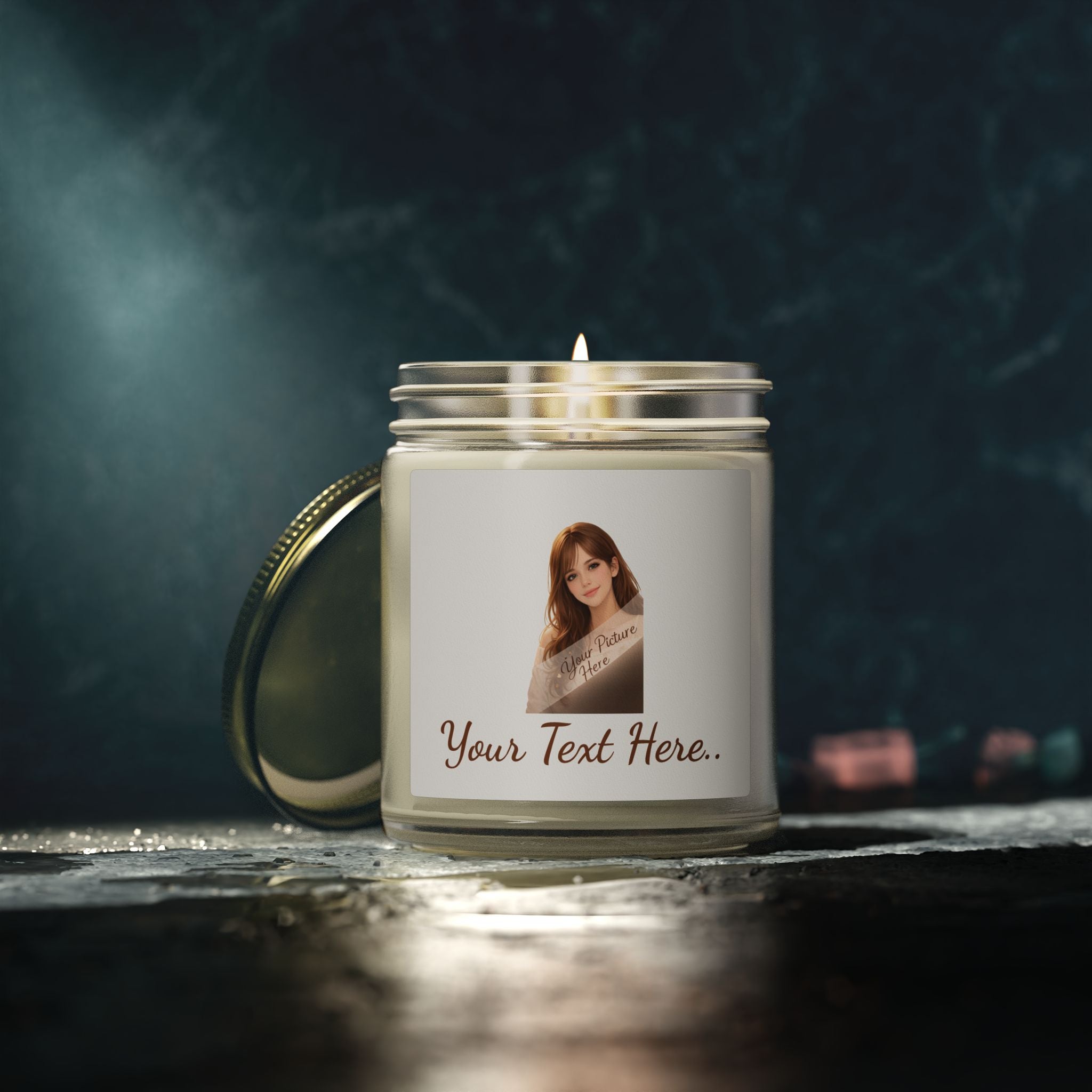 Santa Portrait Scented Candle — Coconut Apricot (4oz & 9oz)