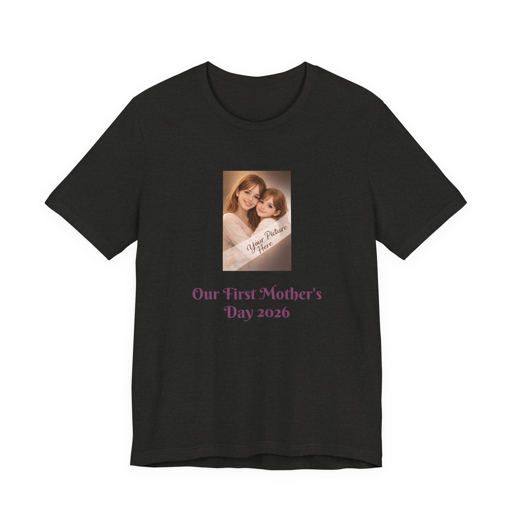 Our First Mother's Day Photo Tee — Personalized Floral Mother's Day T-Shirt