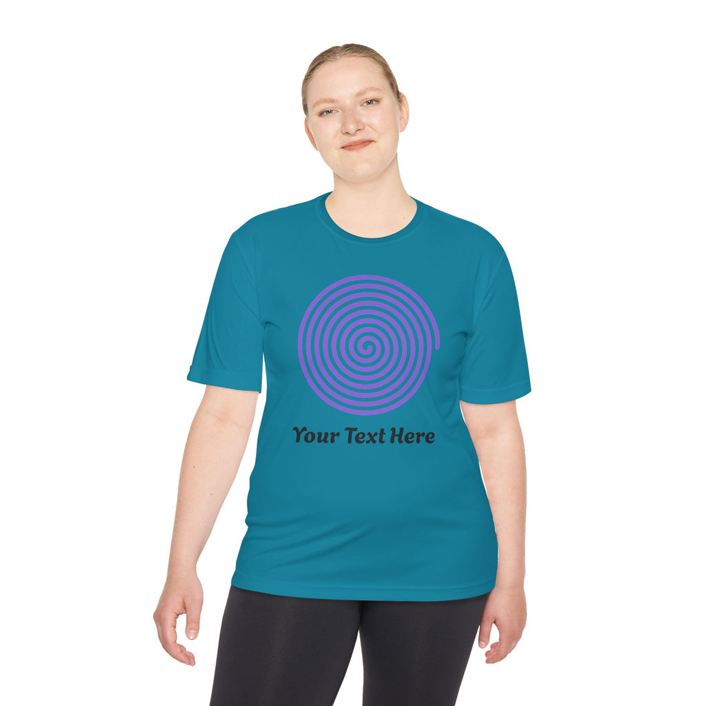 Hypnotic Spiral Tee – Customizable Purple Spiral T-Shirt