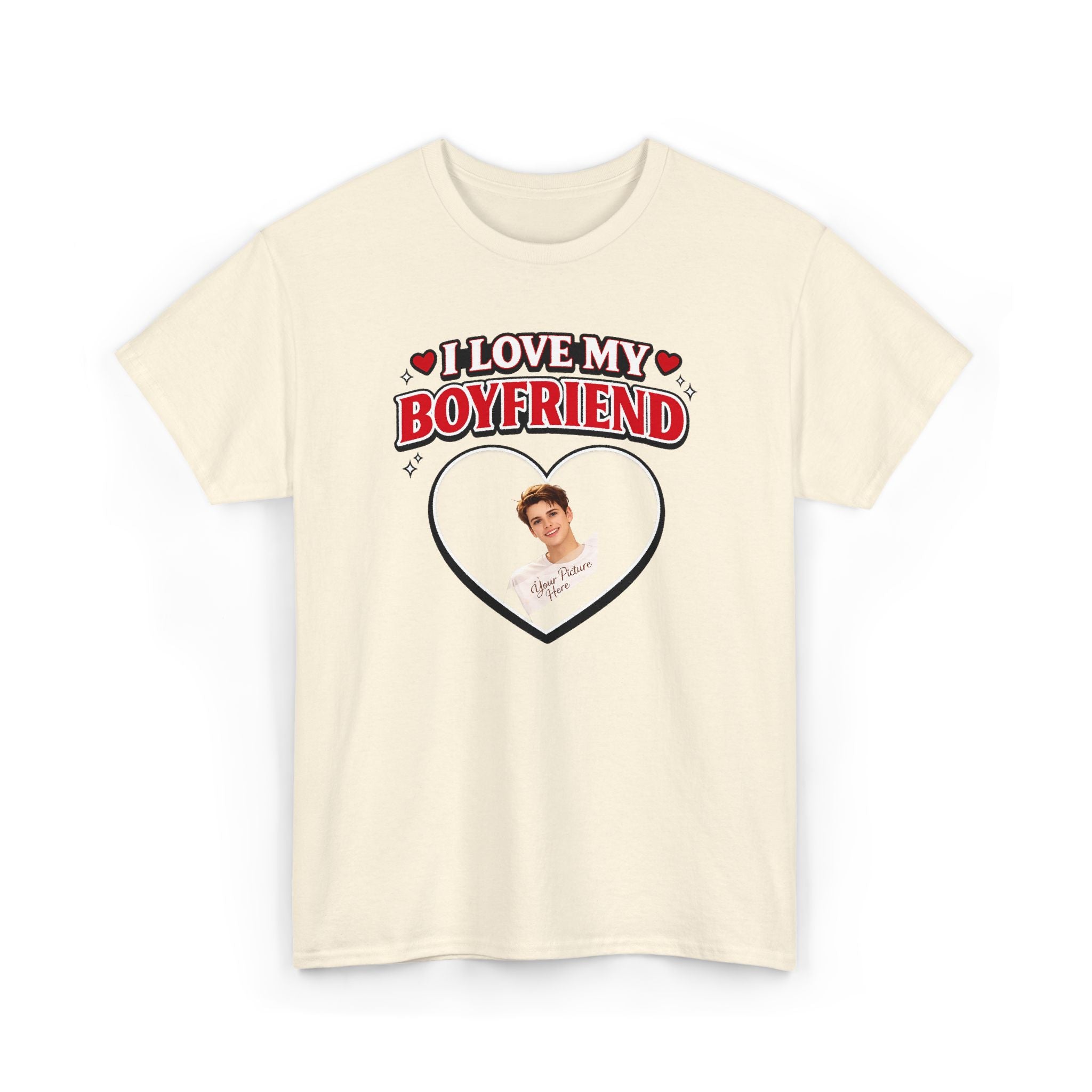 Valentine Day Gift - Unisex Heavy Cotton Tee - Add your own picture.