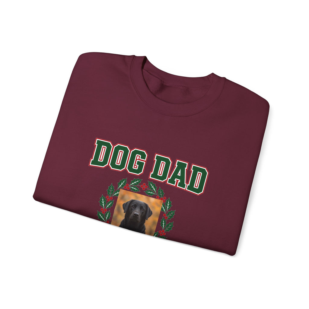 Dog Dad Personalized Sweatshirt – Custom Dog Photo & Name Crewneck
