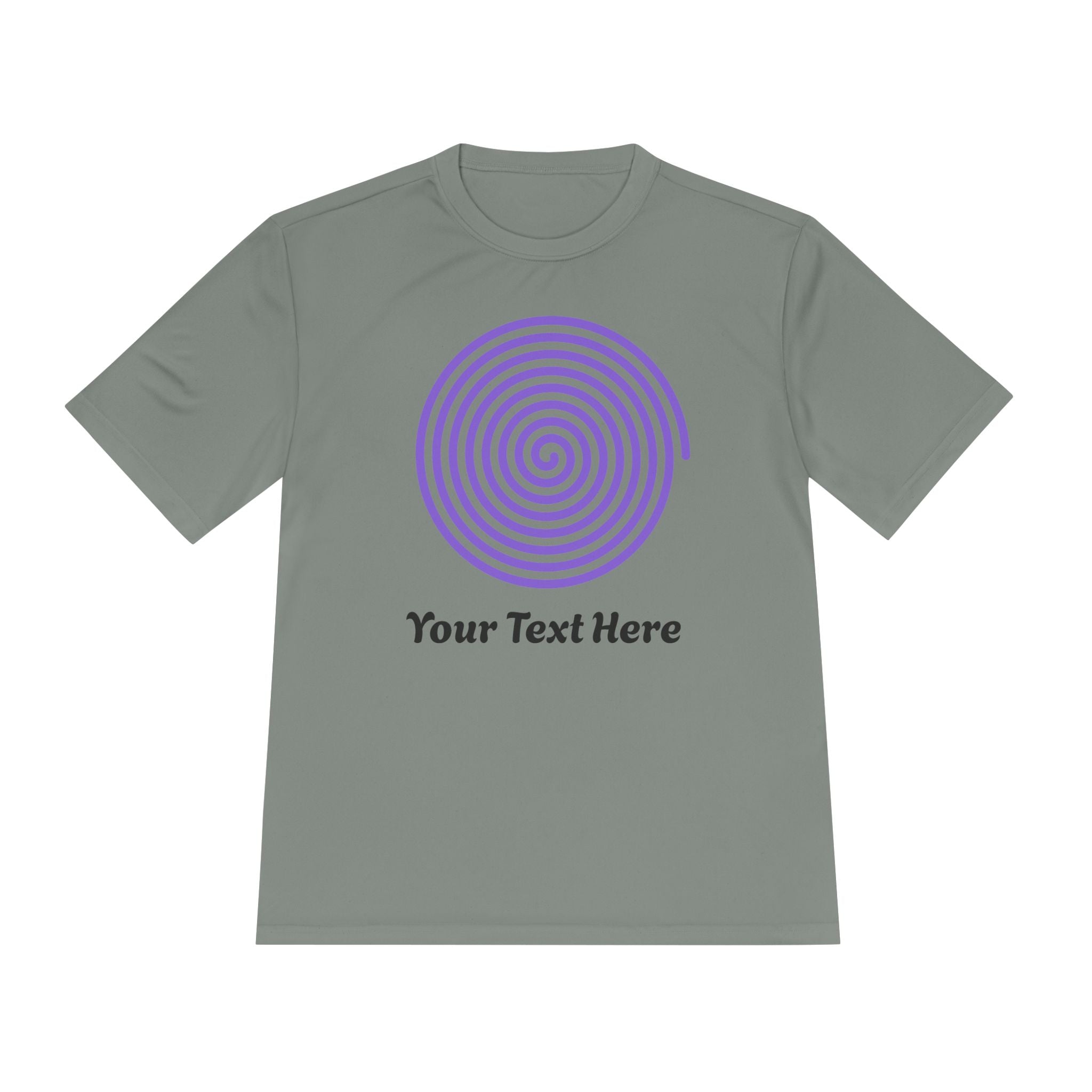 Hypnotic Spiral Tee – Customizable Purple Spiral T-Shirt