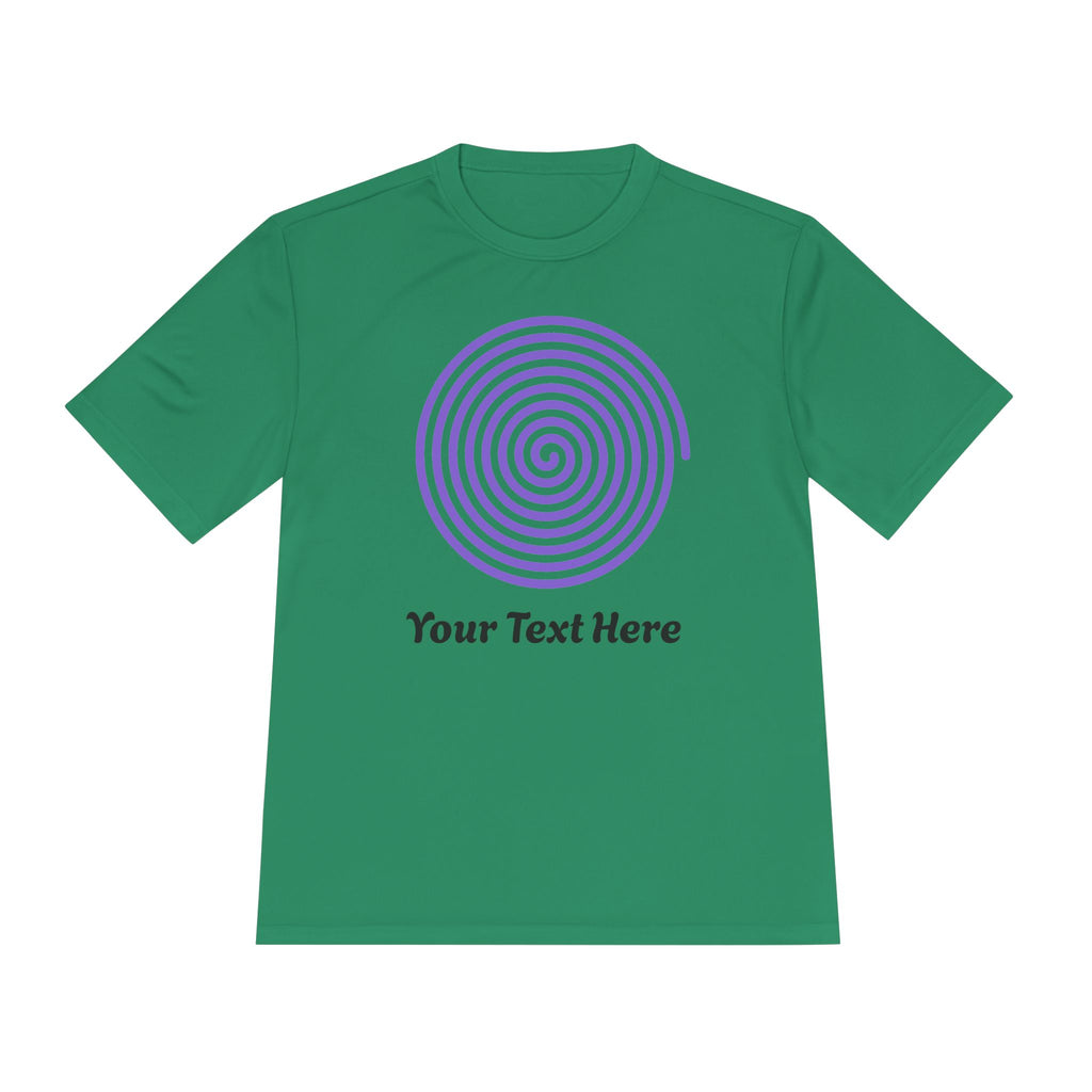 Hypnotic Spiral Tee – Customizable Purple Spiral T-Shirt