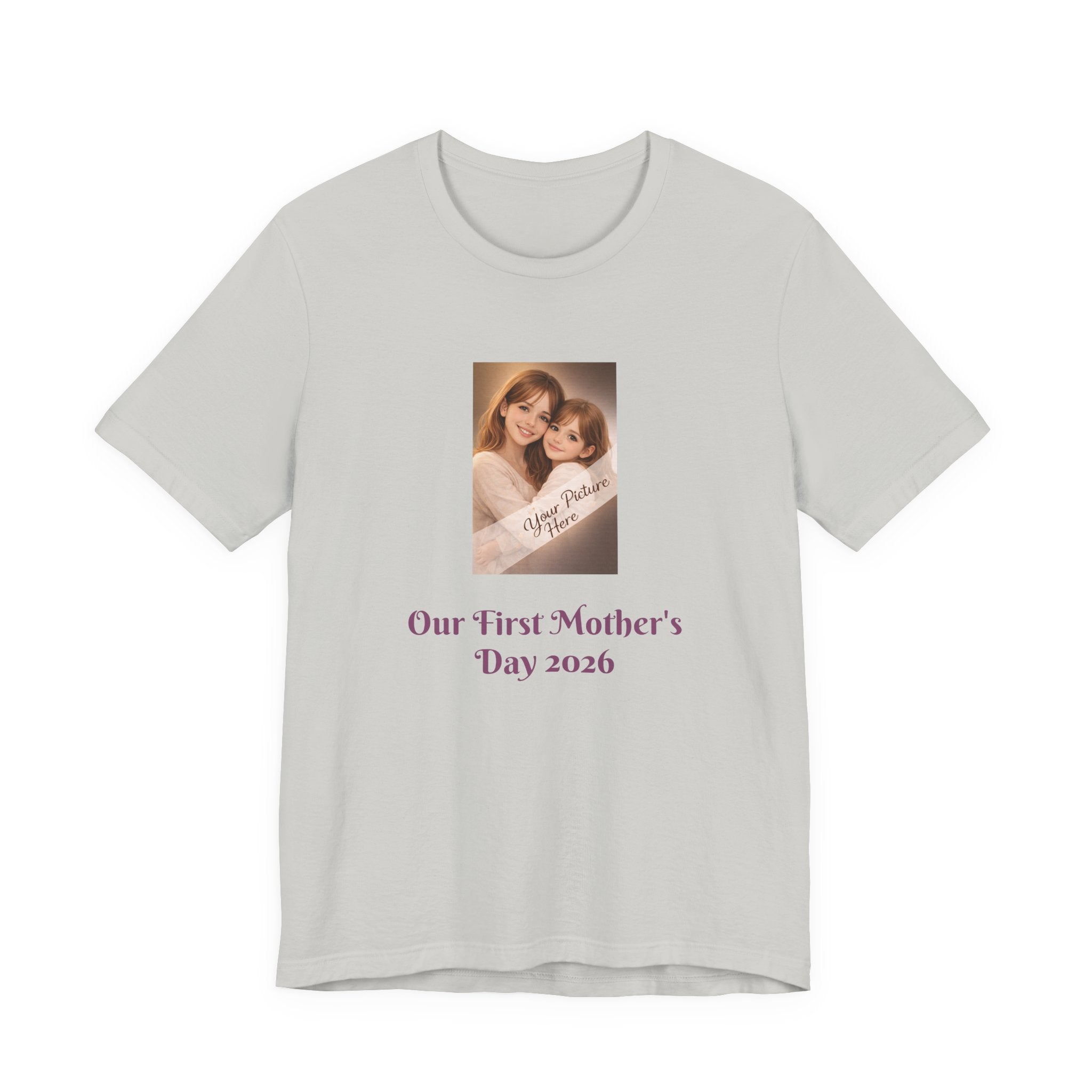 Our First Mother's Day Photo Tee — Personalized Floral Mother's Day T-Shirt
