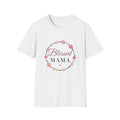 Blessed Mama Floral Wreath Tee — Christian Mom T-Shirt, Mother's Day Gift