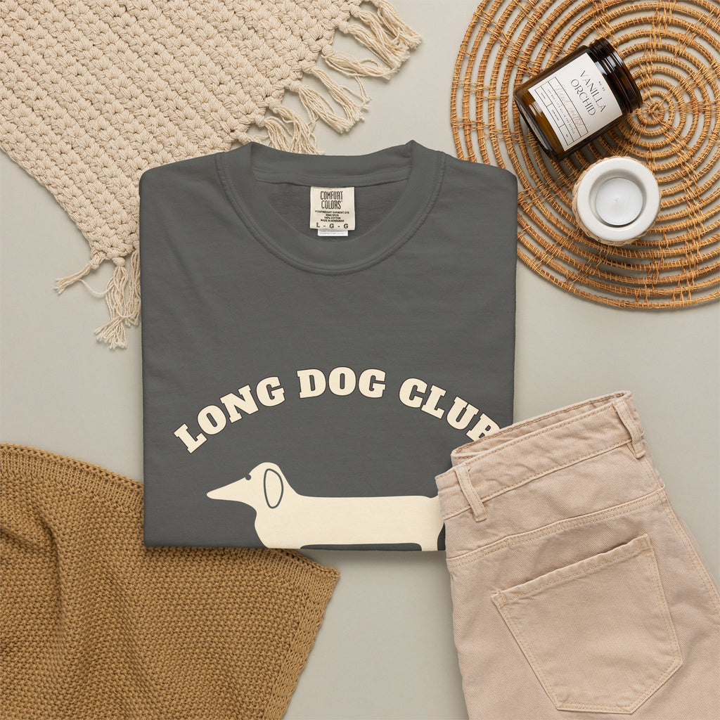 Long Dog Club Shirt — Retro Dachshund Mom & Dad Tee