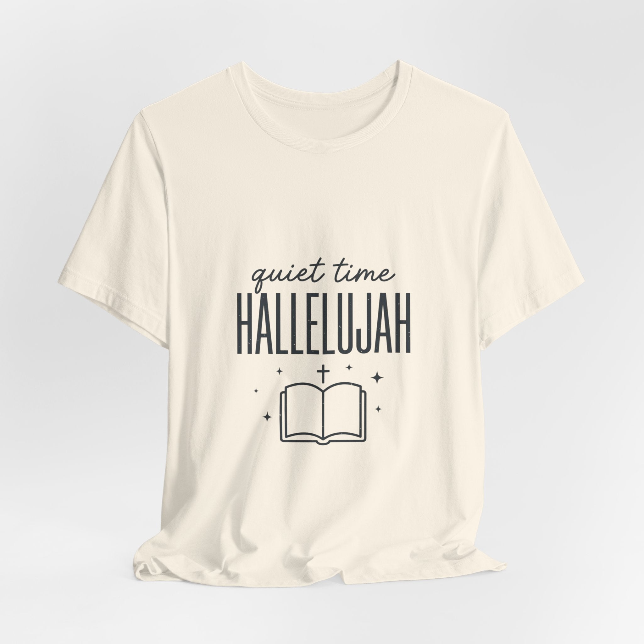 Quiet Time Hallelujah Tee | Christian Typography, Faith Shirt