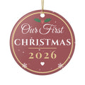 Our First Christmas 2026 Ornament — Ceramic Keepsake for Couples & New Families