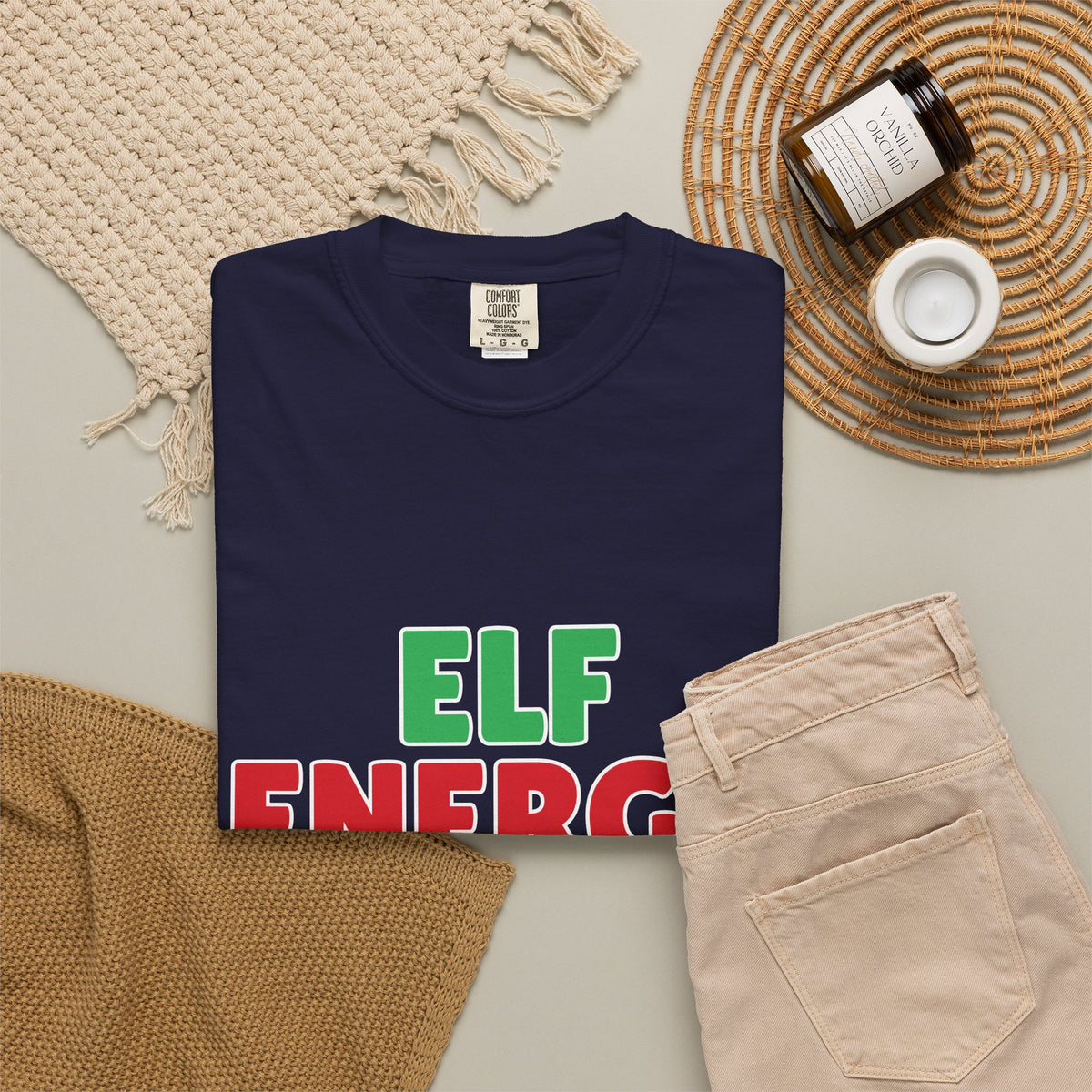 Elf Energy Only Shirt — Funny Christmas Tee