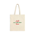 Jingle All the Way Home Tote — Christmas Canvas Shopping Bag