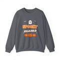 Spooky Mama Halloween Sweatshirt — Retro Pumpkin & Ghost Crewneck for Moms