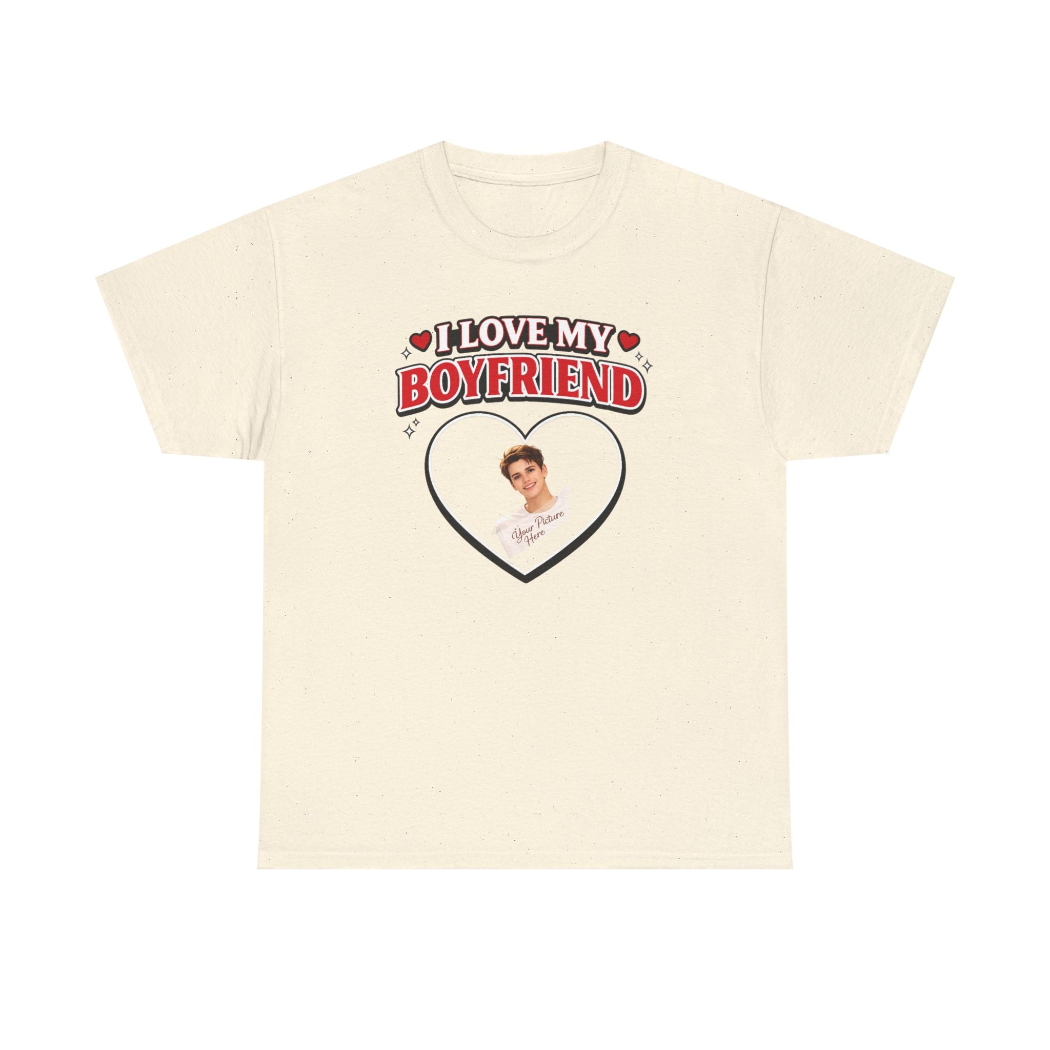 Valentine Day Gift - Unisex Heavy Cotton Tee - Add your own picture.