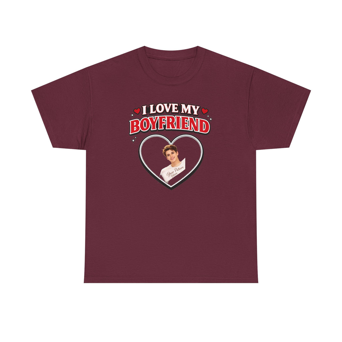 Custom Valentine Photo Tee — Personalized Couple Picture Shirt Gift
