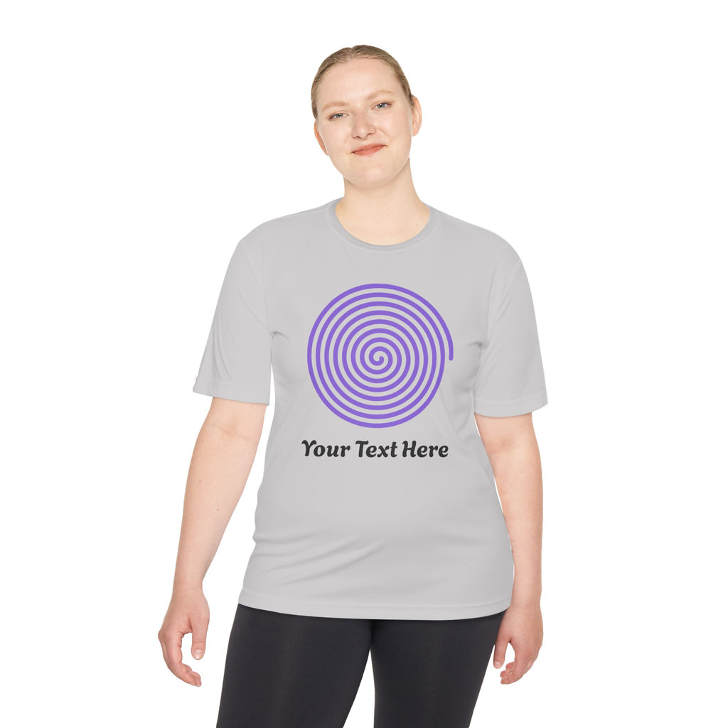 Hypnotic Spiral Tee – Customizable Purple Spiral T-Shirt