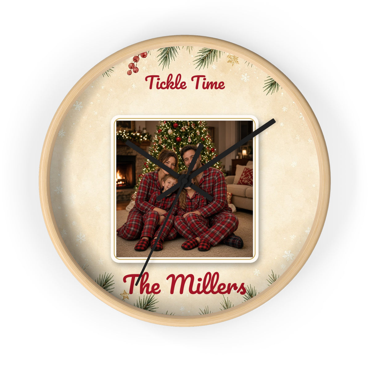Personalized Photo Wall Clock — Custom Kids Face Clock Gift