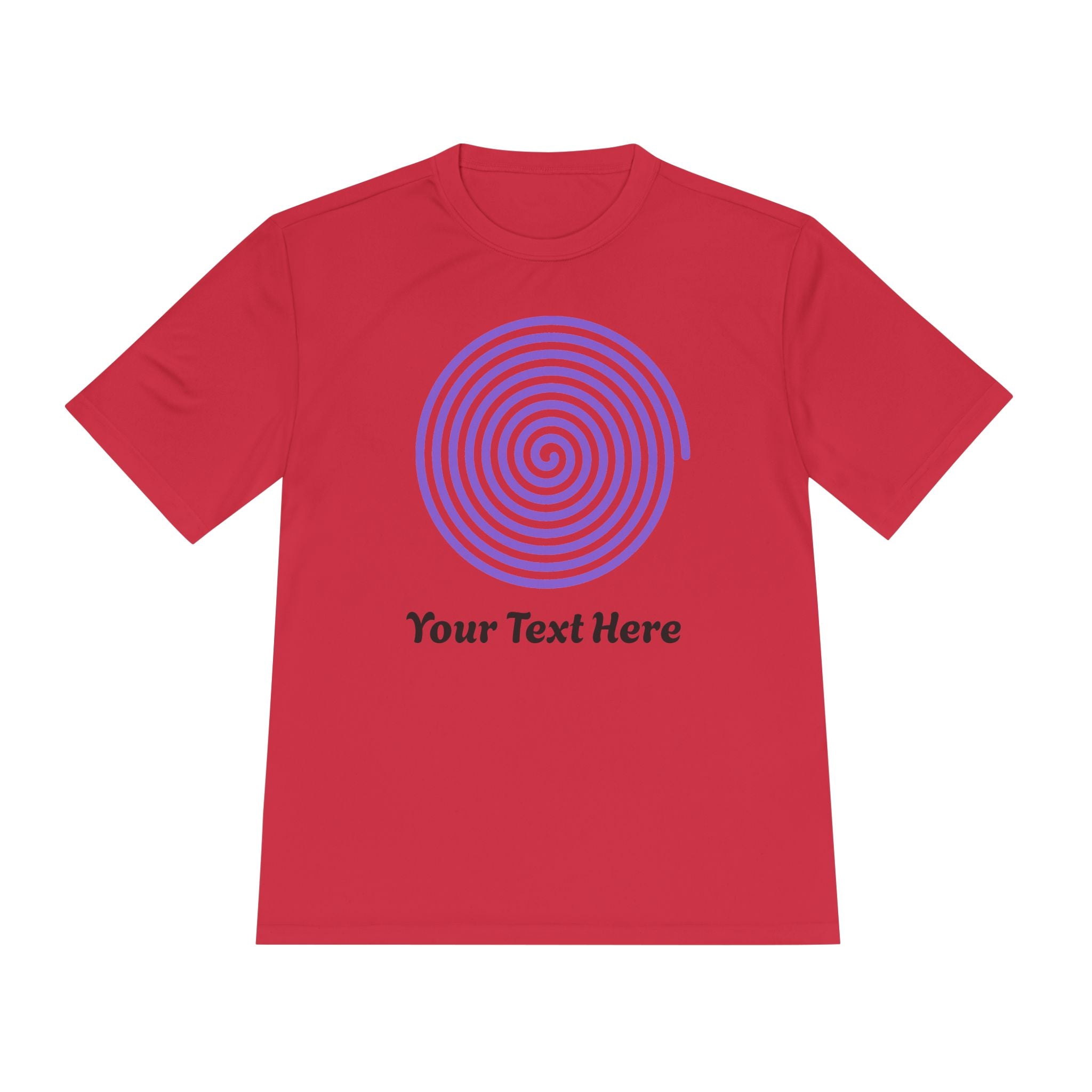 Hypnotic Spiral Tee – Customizable Purple Spiral T-Shirt