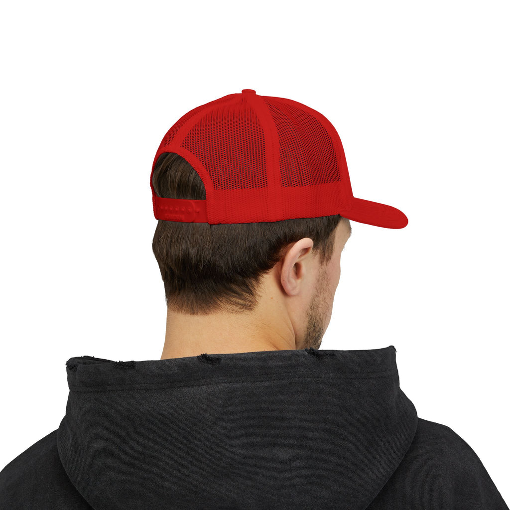 Mom Snapback Trucker Cap — Minimal Embroidered Mom Hat, Mother’s Day Gift