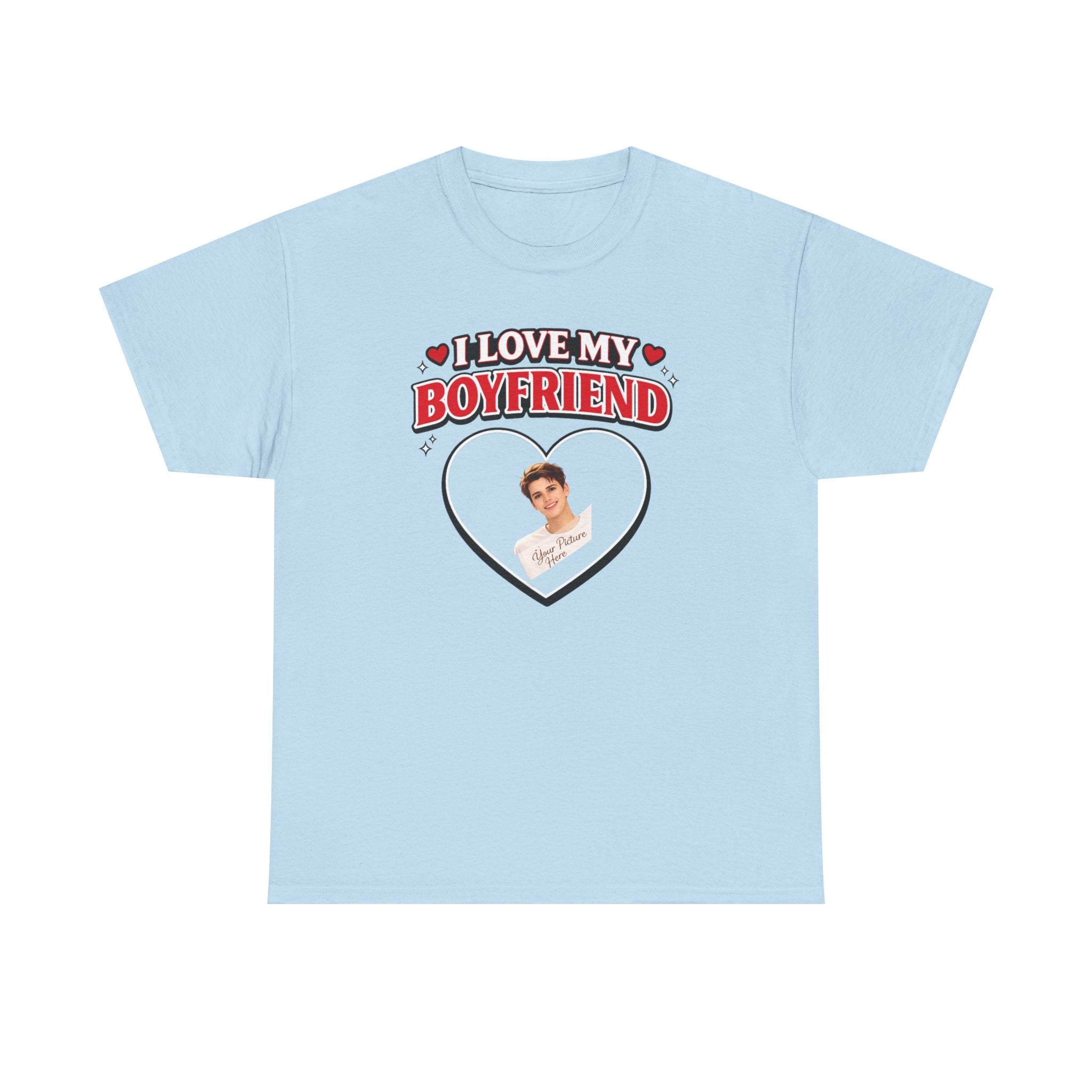 Valentine Day Gift - Unisex Heavy Cotton Tee - Add your own picture.