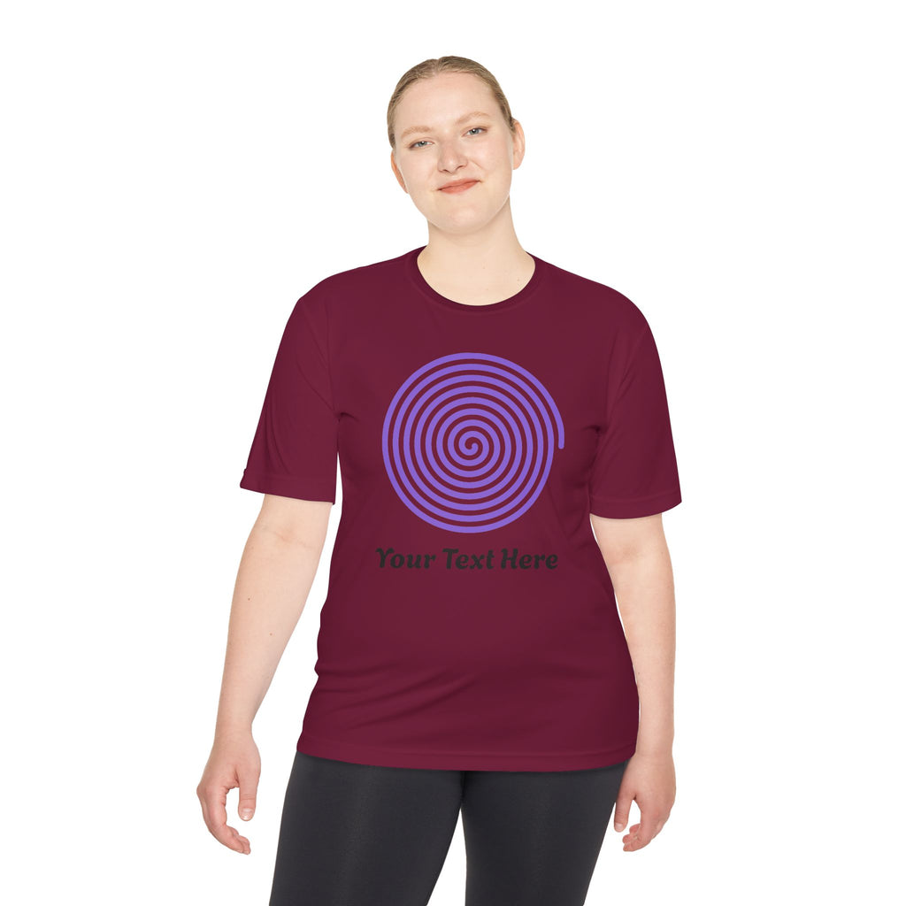 Hypnotic Spiral Tee – Customizable Purple Spiral T-Shirt