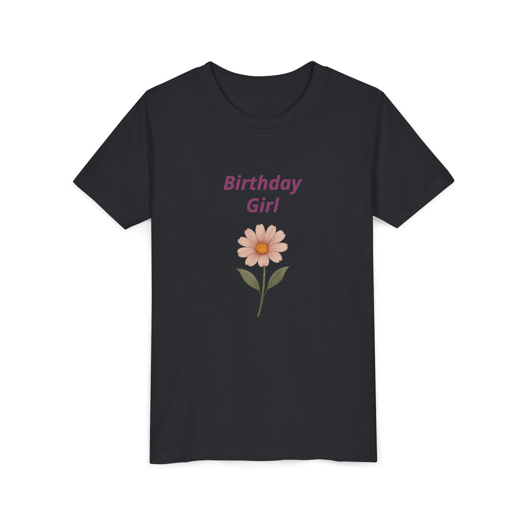 Birthday Girl Youth Tee — Floral Daisy Kids Birthday Shirt