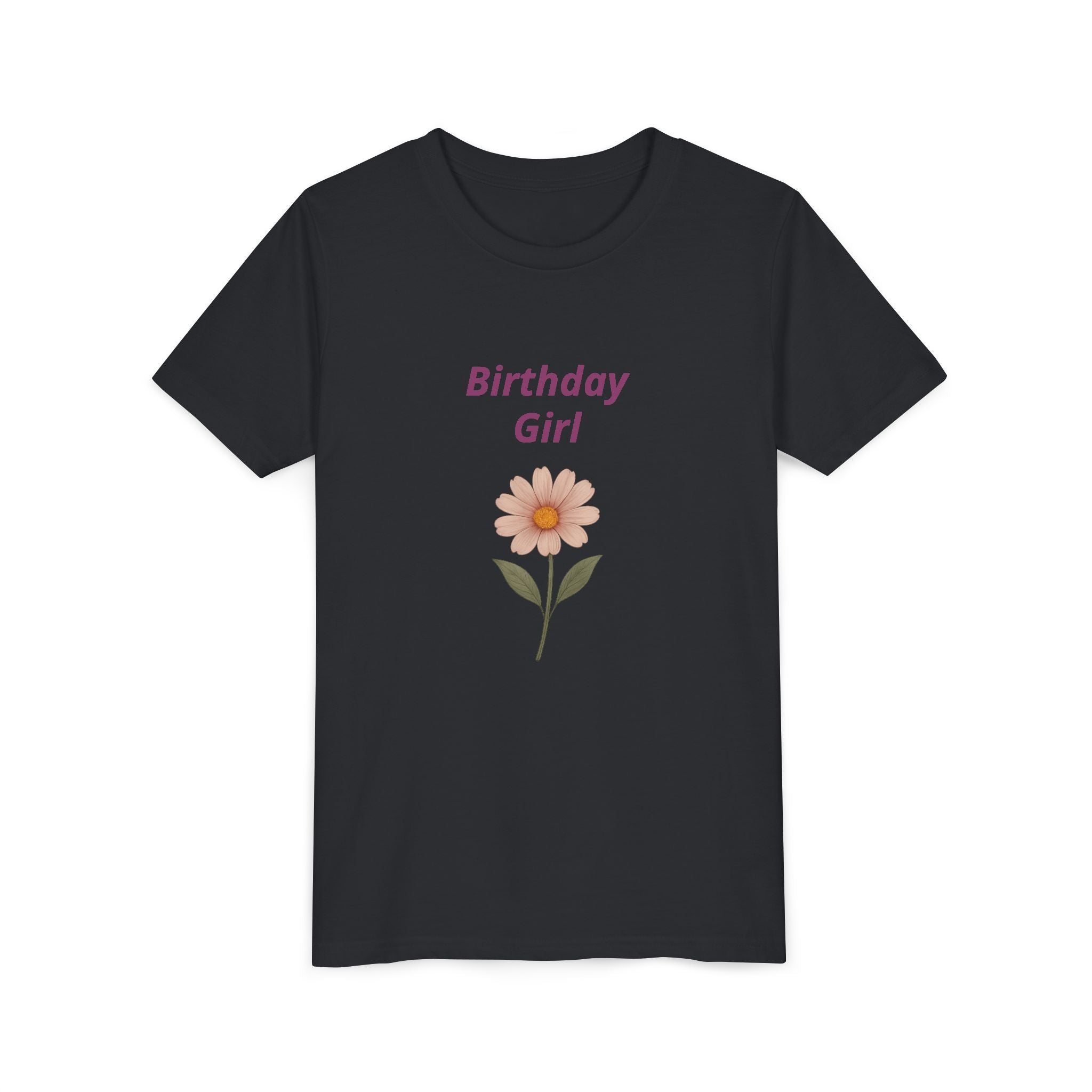 Birthday Girl Youth Tee — Floral Daisy Kids Birthday Shirt