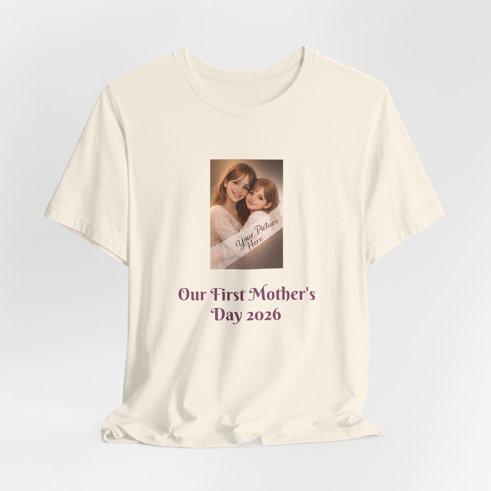 Our First Mother's Day Photo Tee — Personalized Floral Mother's Day T-Shirt