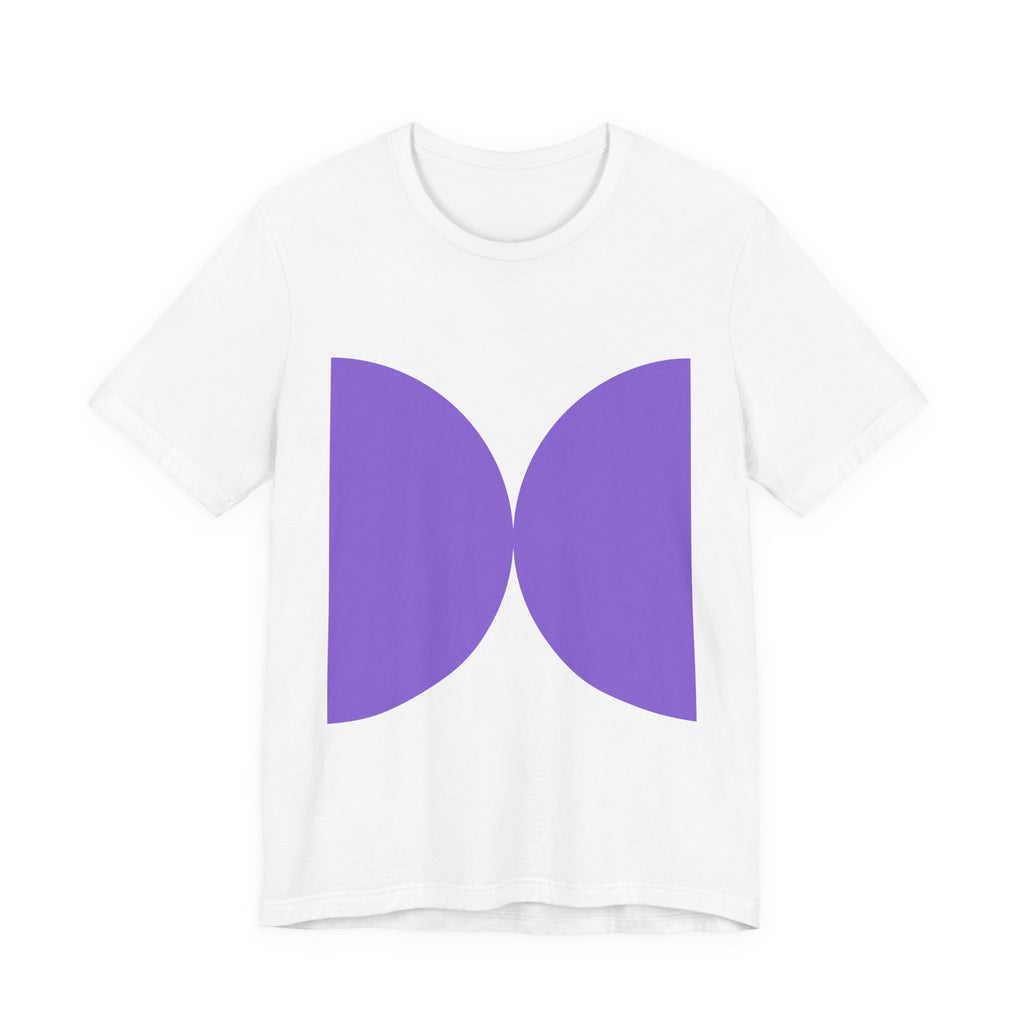 Minimalist Purple Geometric Tee — Modern Abstract Shape T-Shirt