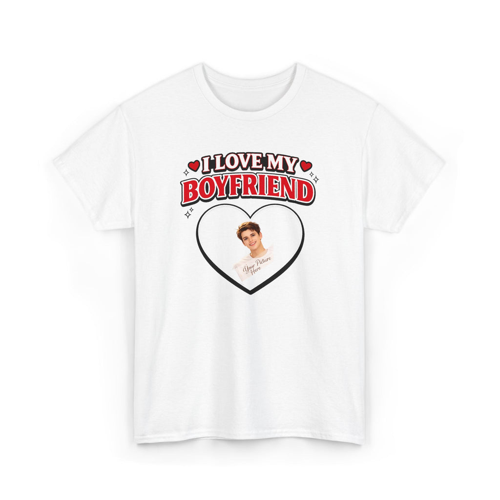 Valentine Day Gift - Unisex Heavy Cotton Tee - Add your own picture.