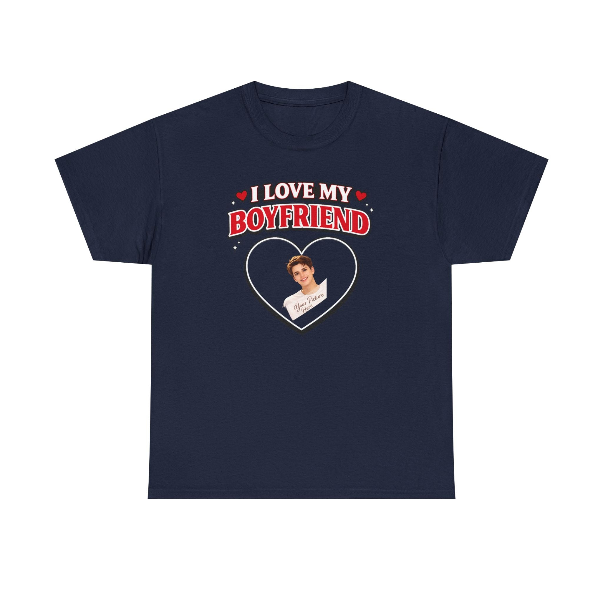 Valentine Day Gift - Unisex Heavy Cotton Tee - Add your own picture.