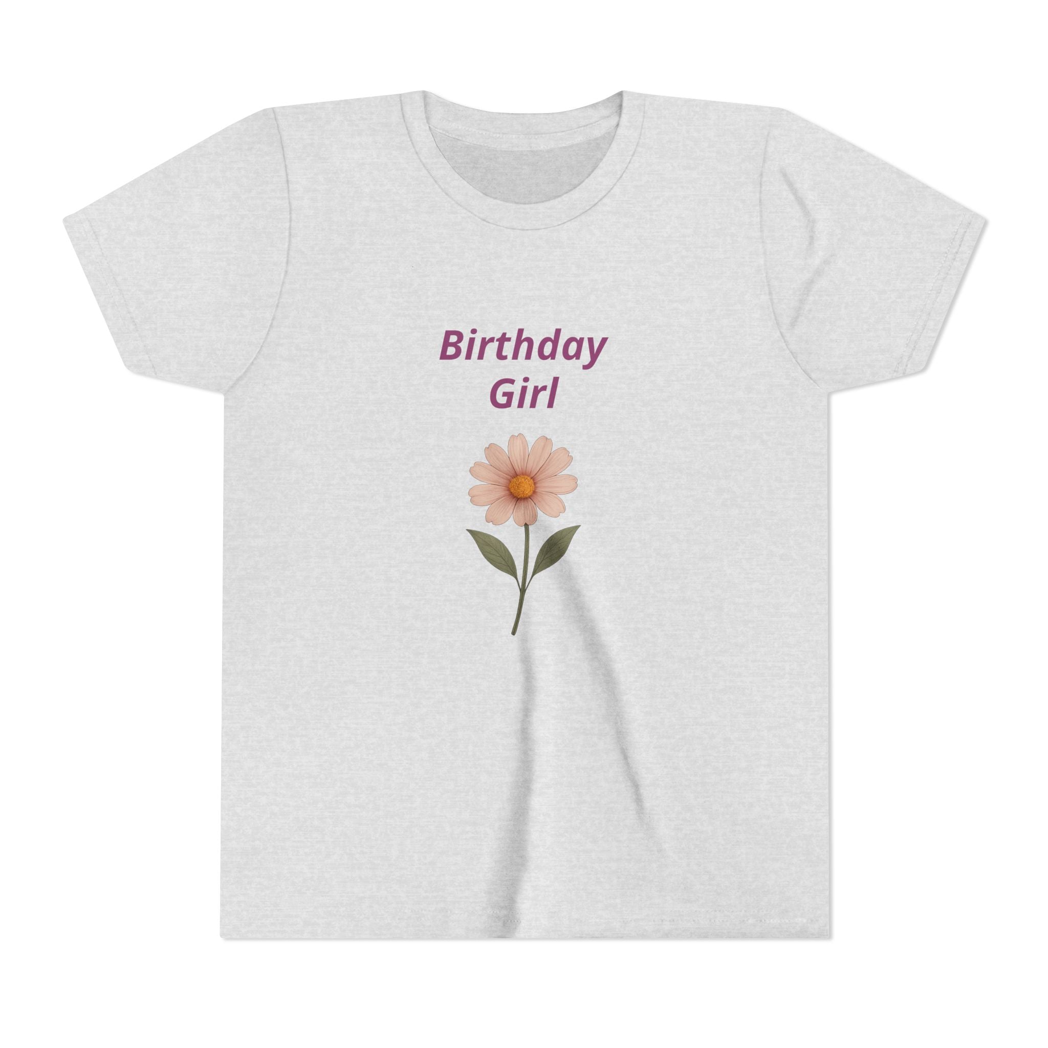 Birthday Girl Youth Tee — Floral Daisy Kids Birthday Shirt