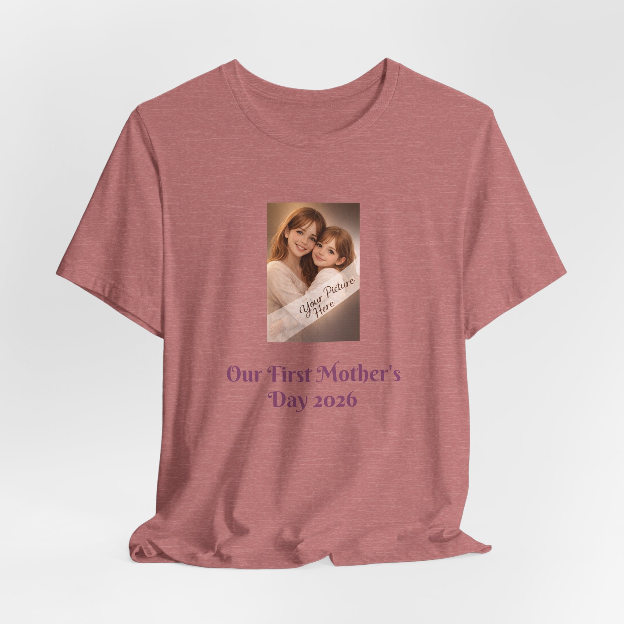 Our First Mother's Day Photo Tee — Personalized Floral Mother's Day T-Shirt