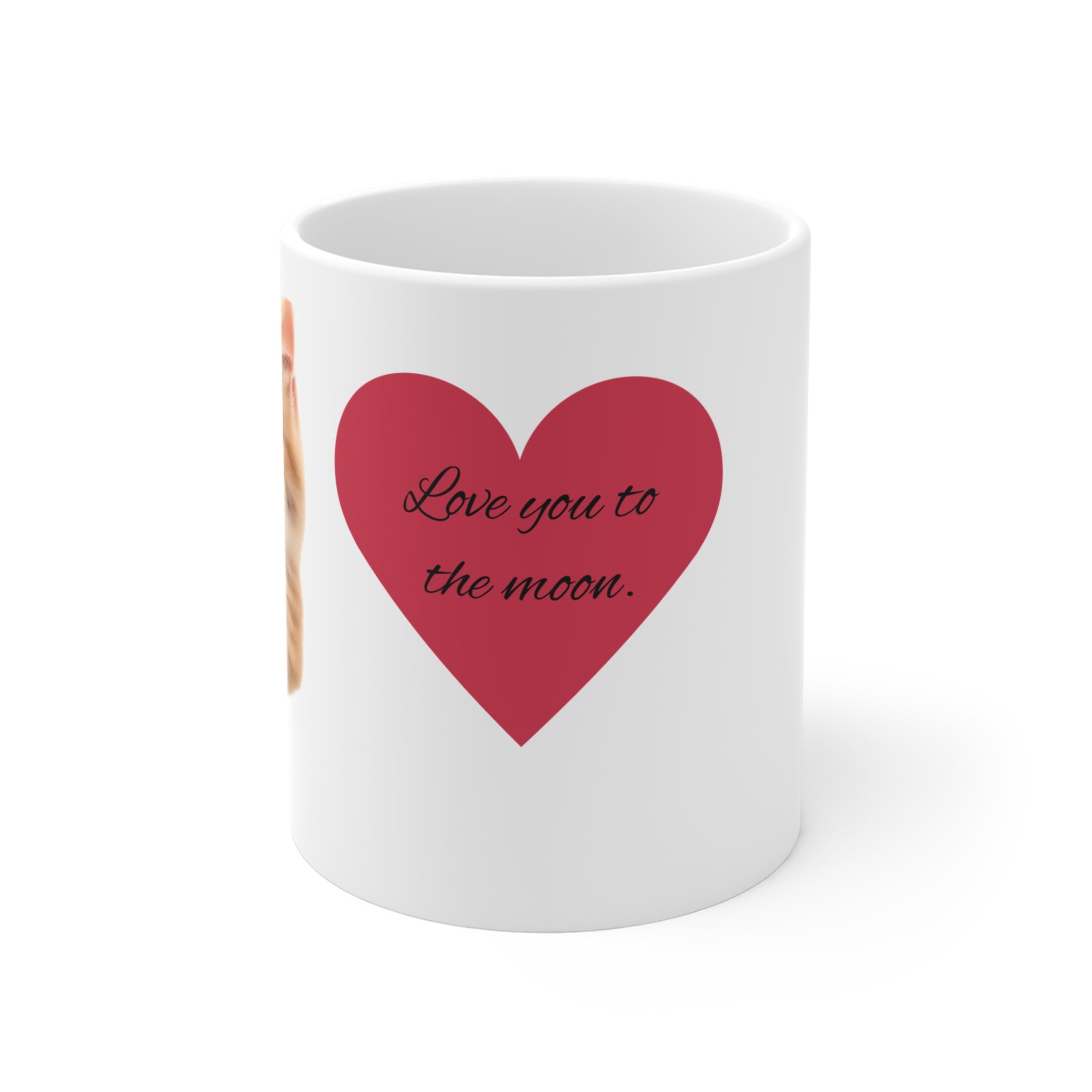 Cat Lover Mug - "Love You to the Moon" 11oz Ceramic Coffee Cup