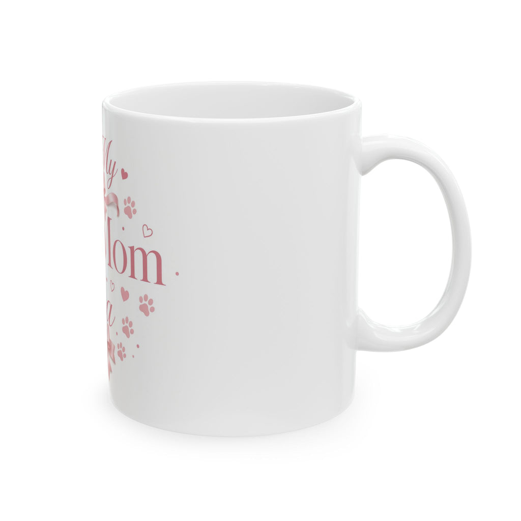 In My Dog Mom Era Mug — Coquette Bow Dog Mom Coffee Mug 11oz