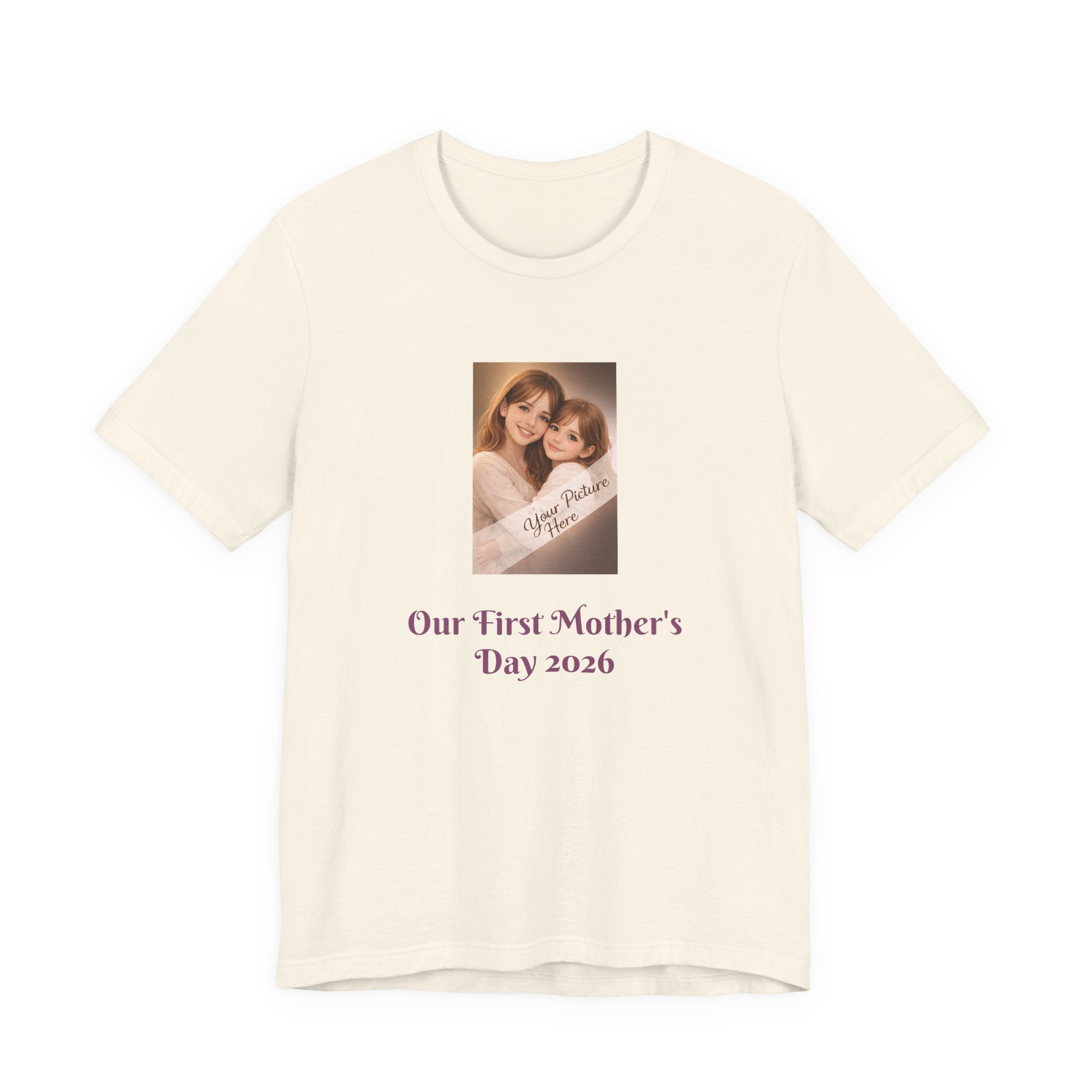 Our First Mother's Day Photo Tee — Personalized Floral Mother's Day T-Shirt