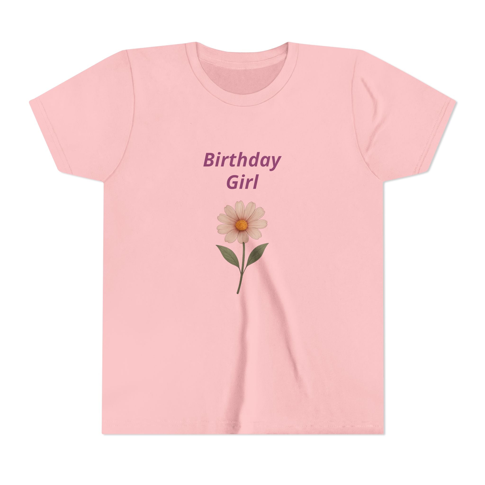 Birthday Girl Youth Tee — Floral Daisy Kids Birthday Shirt