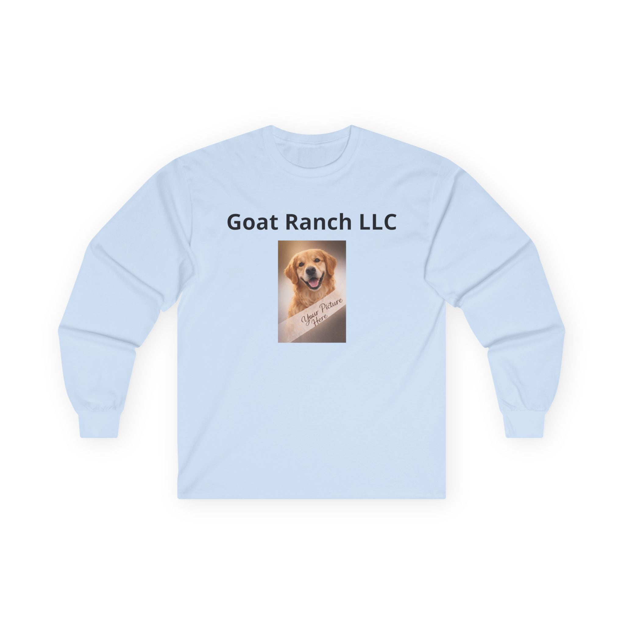Your Text -- Long Sleeve Tee — Golden Retriever Photo Shirt