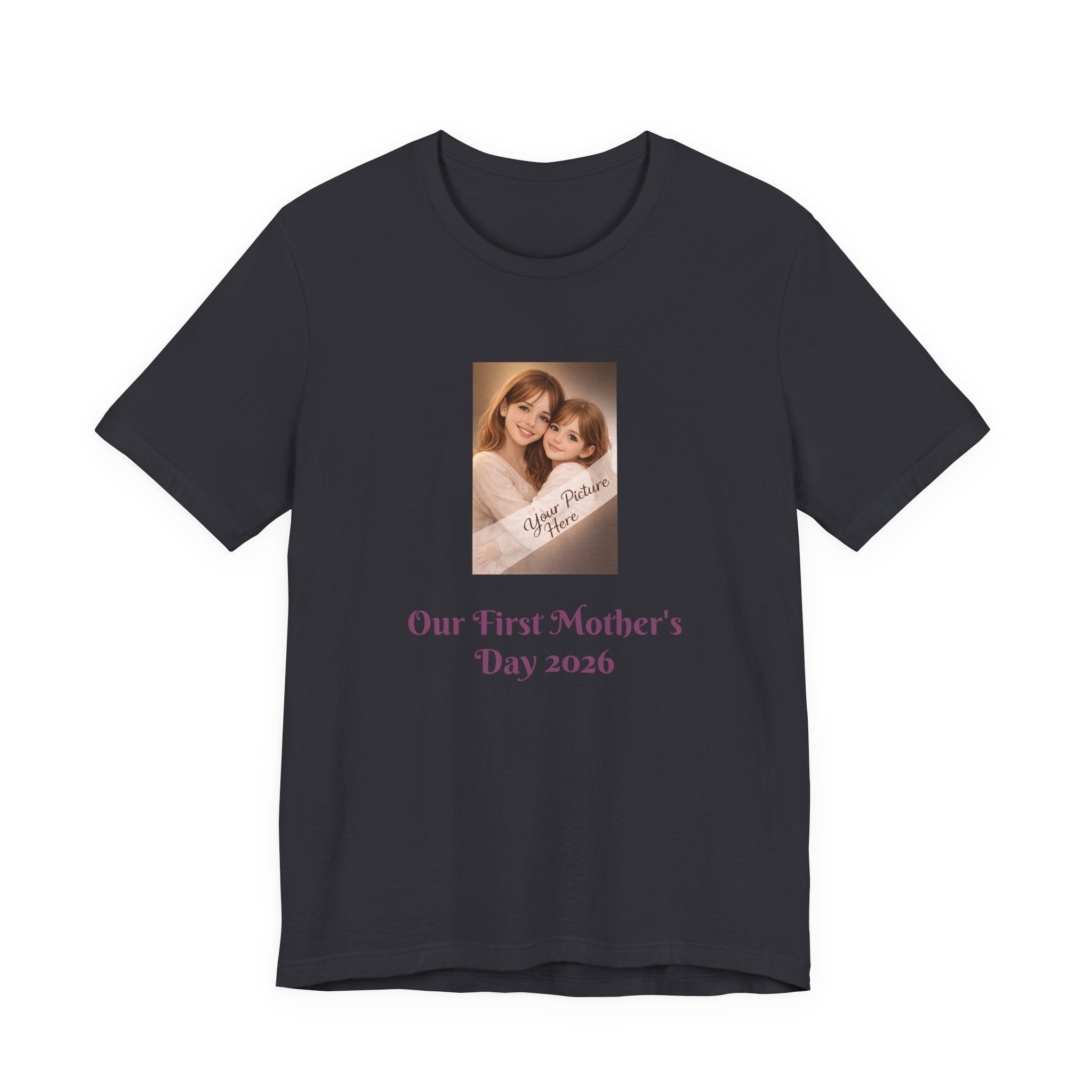 Our First Mother's Day Photo Tee — Personalized Floral Mother's Day T-Shirt