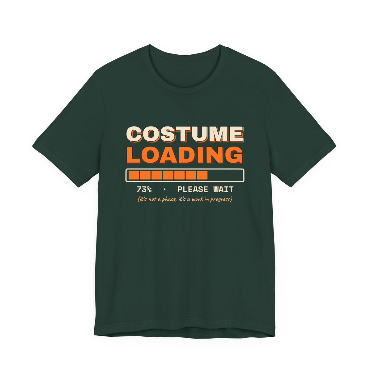 Costume Loading Please Wait Shirt — Funny Last-Minute Halloween Costume Tee